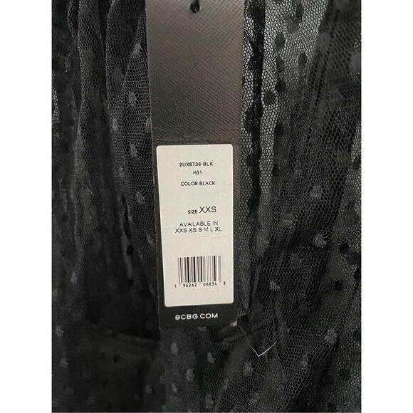 BCBGMAXAZRIA Women’s XXS Balloon Sleeve Mock Neck Bodysuit - Picture 3 of 7